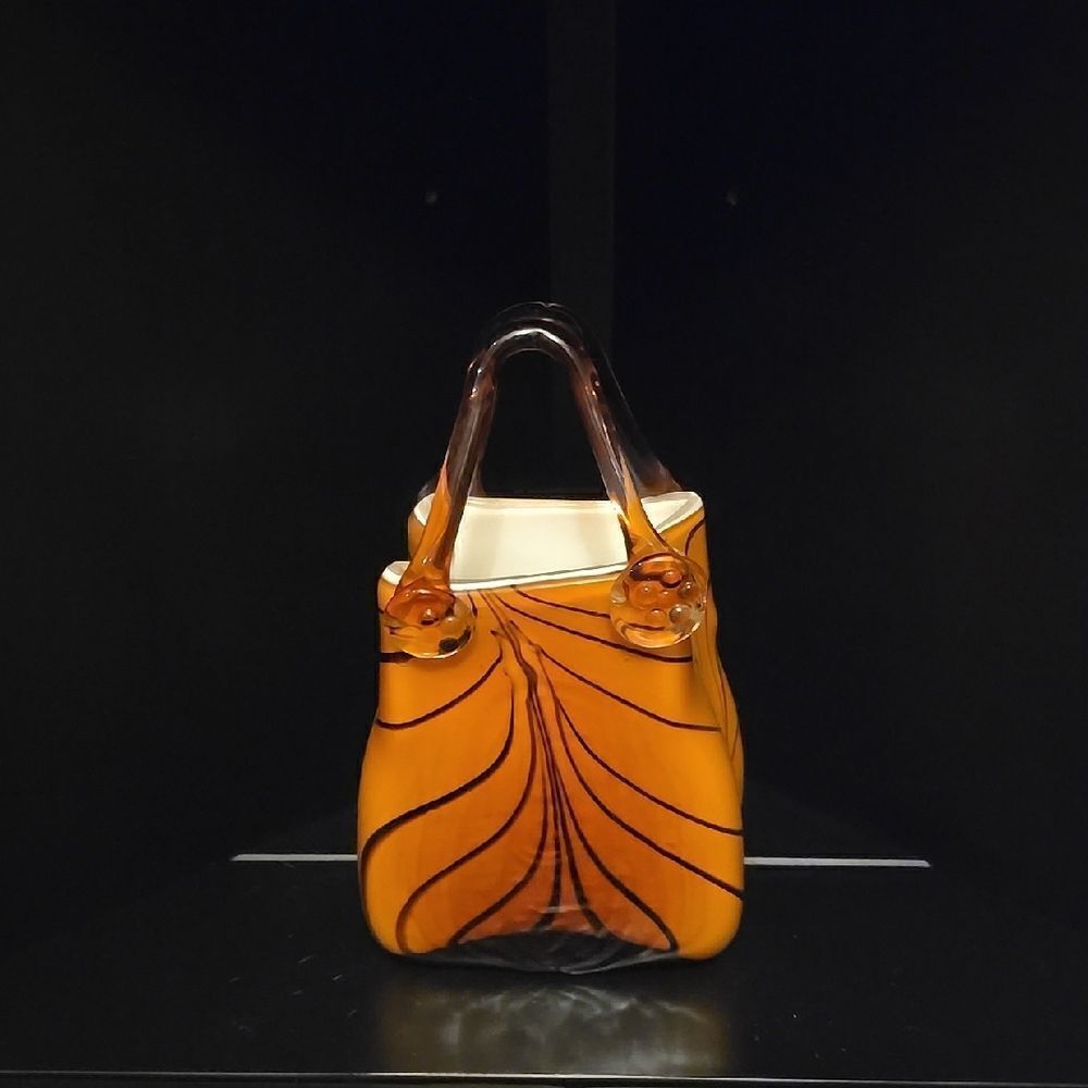 Italian Glass Elegant Orange Handbag!